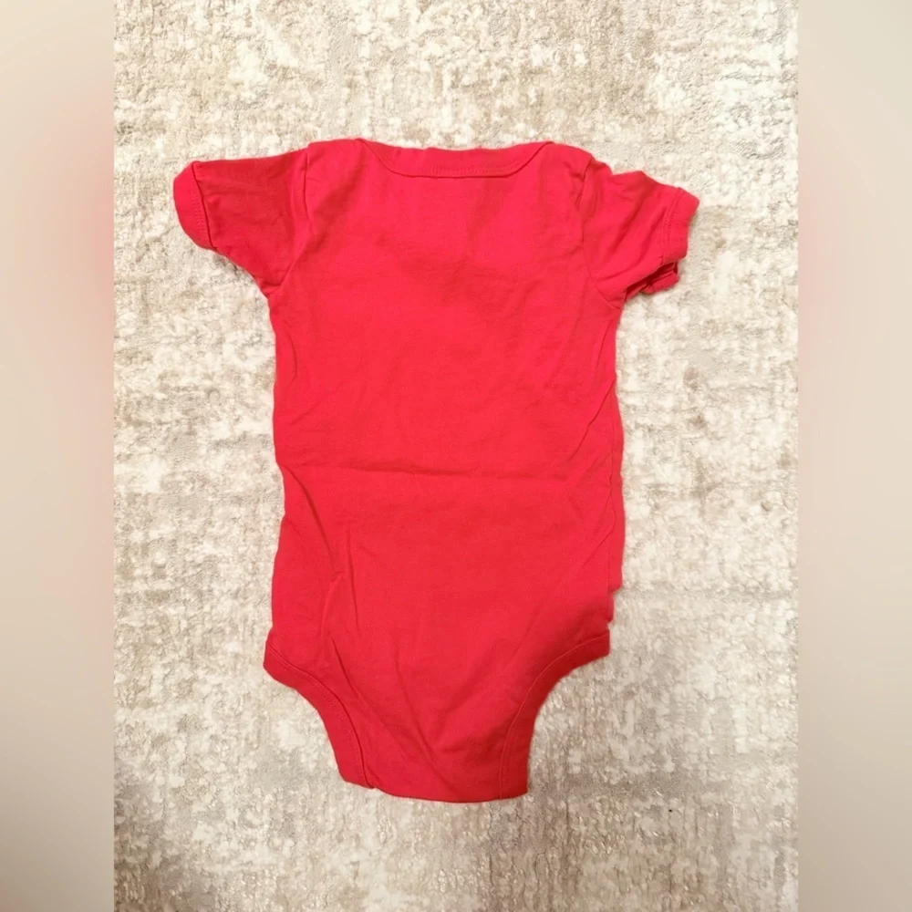 Bella Canvas Red North Pole Kids Bodysuit size 12-18M-NWOT